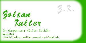 zoltan kuller business card